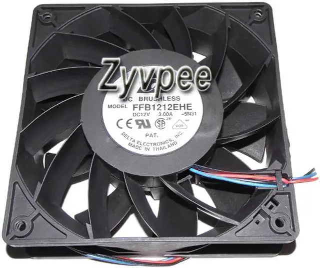 Main image of for 120mm 12038 Zyvpee FFB1212EHE -5N31 DC12V 3.0A 3 Wires 3 Pins 12CM Case Fan