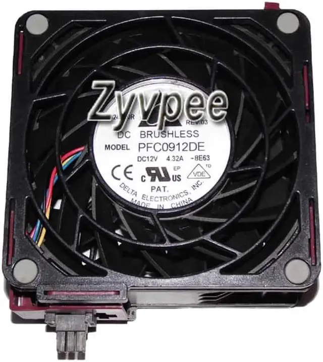 Alt view image 4 of 4 - for 90mm 9038 Zyvpee PFC0912DE -8E63 HP:492120-002 SPS:615641-001 9CM Server case fan with bracket