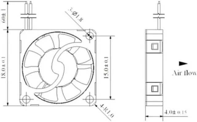 Alt view image 2 of 3 - for RISUN 18*04mm RFB1804 5V 0.25W 2 wires 1.8CM drone blower for 3C item heat dissipation