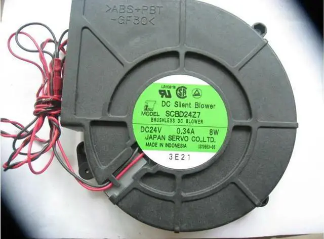 Main image of for Servo 12032 120*32mm SCBD24Z7 24V 0.34A 8W 2 Wires Case blower 12CM server centrifugal cooler