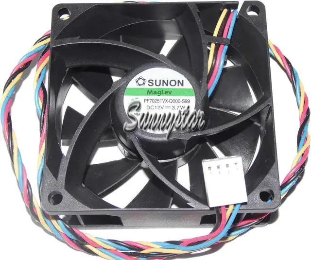 Main image of for Square Cooler of SUNON 7025 PF70251VX-Q000-S99 with 12V 3.7W 4-Wires 4 Pins case fan cpu cooler