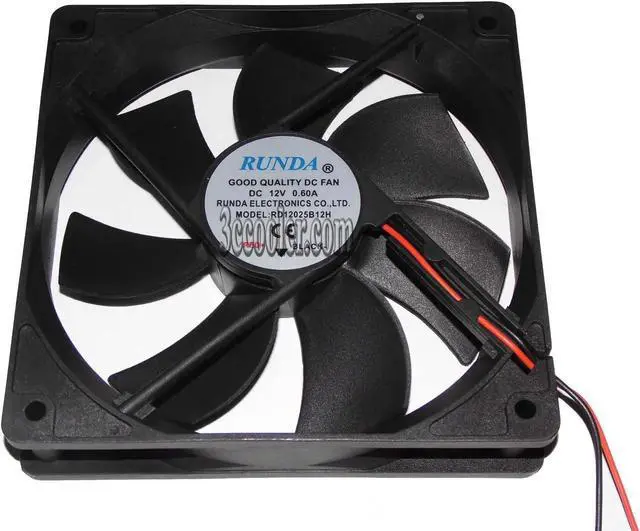 Main image of for RUNDA 120*25mm 12CM RD12025B12H 12V 0.60A 2 wires Case fan power cpu cooler