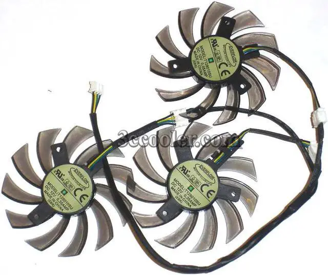 Main image of for EVERFLOW 8010 T128010SU 12V 0.35A 4 wires 4 pins brown & transparent frameless vga fan 3 pcs /group graphics card cooler