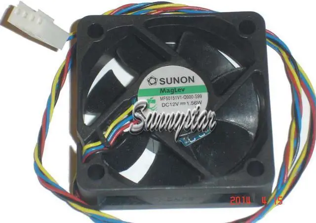 Main image of for Square Cooler of SUNON 50*15mm MF50151V1-Q000-S99 with 12V 1.56W 4-Wires 4 Pins case fan