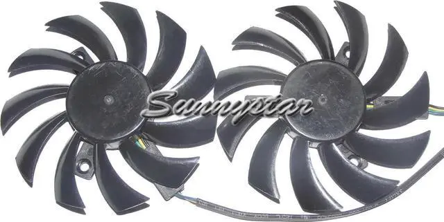 Main image of for 2pcs / group Power Logic PLD08010S12HH 12V 0.35A 4 wires 4 pins vga fan MSI graphics card cooler