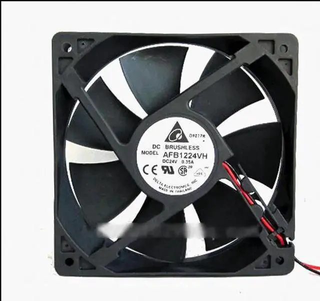 Main image of for Original delta AFB1224VH 12025 2 Balls Bearing Cooling fan with 24V 0.35A 120X120X25MM 2 Wires