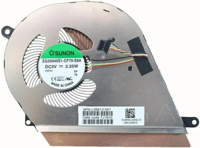 Main image of New CPU Cooling Fan Replacement for HP Chromebook 14-DA 14-DA0011DX 14-DA0012DX 14-DA0021NR P/N:L36913-001 L36894-001