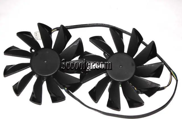 Alt view image 2 of 2 - for Original Power Logic PLD10015B12H 12V 0.55A 4Wire Graphic card fan For MSI R9 270X R9-280X R9-270X R7-260X GTX770