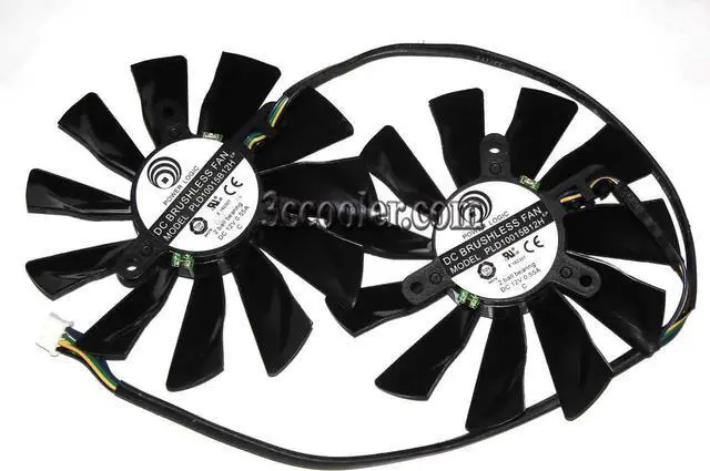 Main image of for Original Power Logic PLD10015B12H 12V 0.55A 4Wire Graphic card fan For MSI R9 270X R9-280X R9-270X R7-260X GTX770