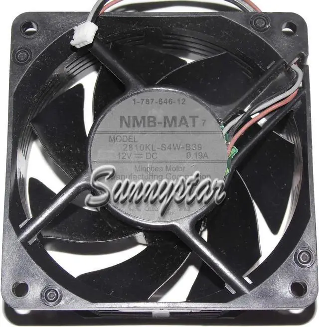 Alt view image 2 of 2 - for DC Square Cooler of NMB 70*25mm 2810KL-S4W-B39 with 12V 0.19A 3-Wires 3 Pins case fan cpu cooler