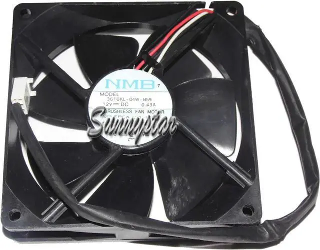 Alt view image 2 of 2 - for DC Square Cooler of NMB 92*25mm 3610KL-04W-B59 with 12V 0.43A 3-Wires 3 Pins case fan cpu server cooler