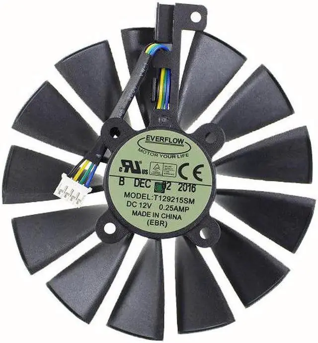 Main image of T129215SM DC12V 0.25AMP Graphics / Video Card Fan FOR ASUS STRIX RX470 RX570 4G