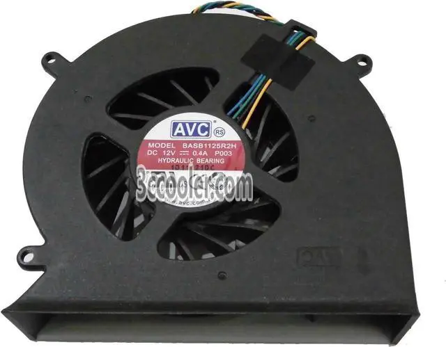 Main image of for AVC BASB1125R2H P003 12V 0.4A P/N:23.10537.001 4 Wires 4 Pin Laptop notebook fan cpu cooler
