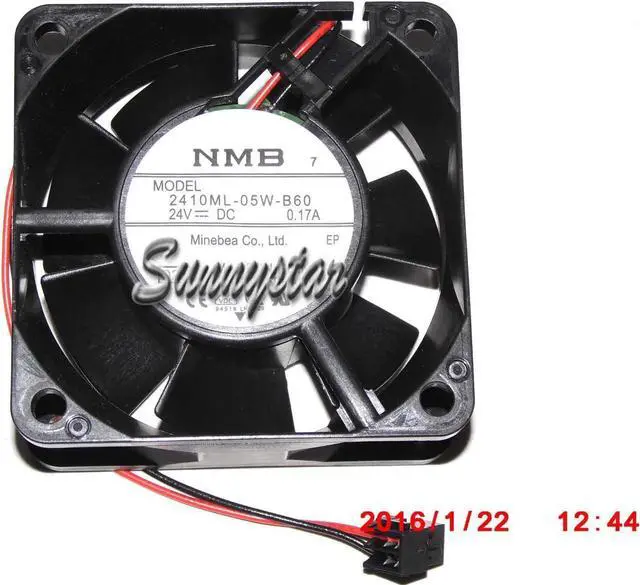 Main image of for DC Square Cooler of NMB 6025 2410ML-05W-B60 24V 0.17A 2-Wires 2 Pins case fan inverter converter fan