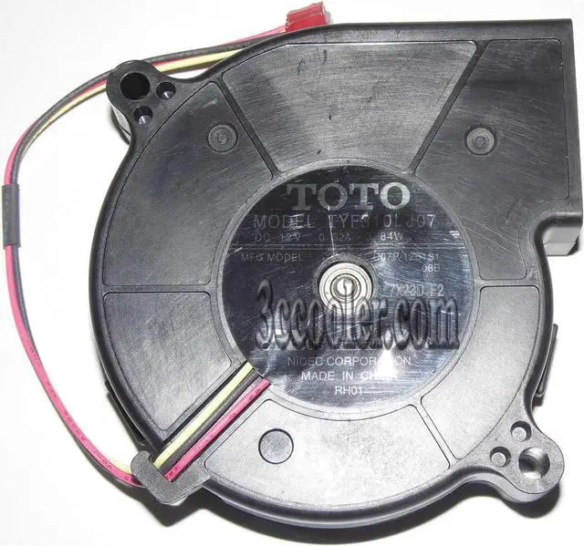 Alt view image 2 of 2 - for TOTO 75mm 75*20mm TYF310LJ07 12V 0.32A 3.84W 3 Wires 3 Pins Blower Case fan projector cooler