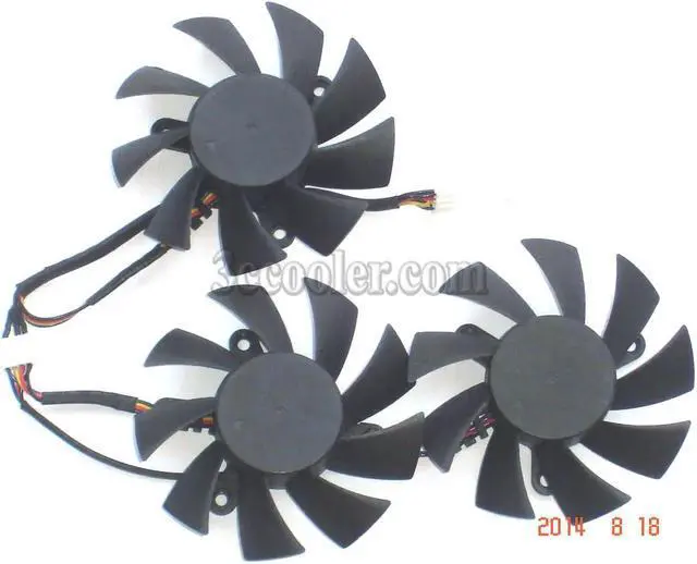 Alt view image 2 of 2 - for 3 pcs/group Power Logic PLA08015D12HH 12V 0.35A 4 Wires 4 pins vga fan graphics card cooler