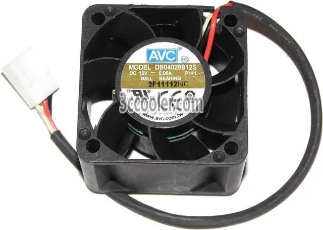 Main image of for AVC 40x28mm DB04028B12S P141 12V 0.96A 3 Wires 3 Pins Case Fan 4CM Cooler