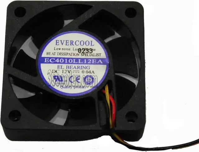 Main image of for EVERCOOL 4CM 40*10mm EC4010LL12EA 12V 0.04A 3 wires 3 pins Case Fan Router Switch Cooler
