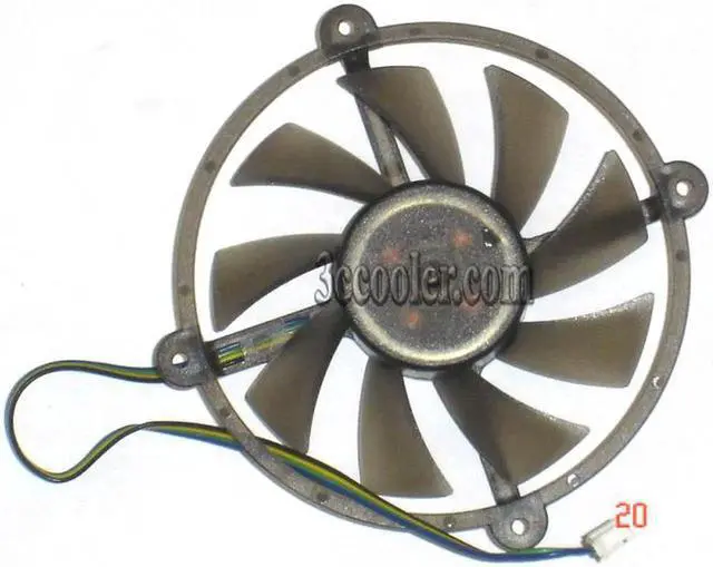 Alt view image 2 of 2 - for Power Logic PLA08015B12HH 12V 0.35A 4 wires 4 pins cricular brown vga fan graphics card cooler