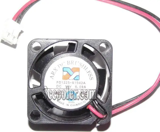 Main image of for ARX 25*10mm 2.5cm FD1225-S1042A 12V 0.09A 2 wires 2 pins micro fan switch cooler