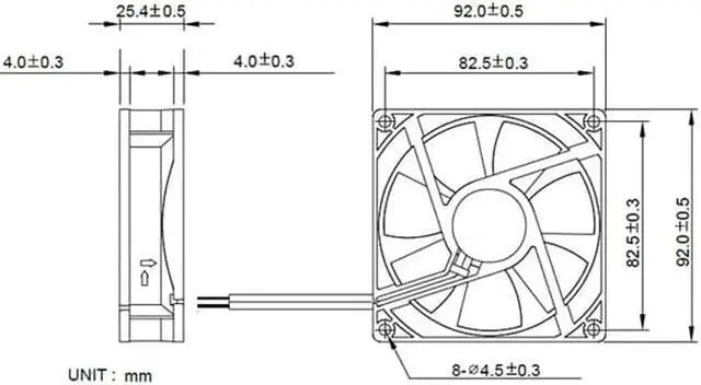 Alt view image 4 of 4 - for NMB 9CM 3610KL-04W-B56 Dual Balls bearing DC Cooler with 12V 0.43A 3 Wires 3Pins Connector