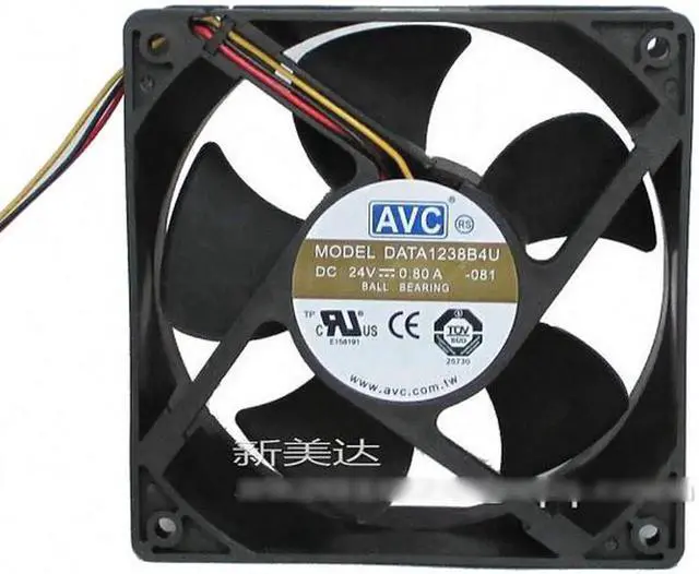 Main image of for Original AVC DATA1238B4U 12038 DC Cooling fan with 0.8A 24V Ball Bearing 3 Wires 120X120X38MM For Inverter