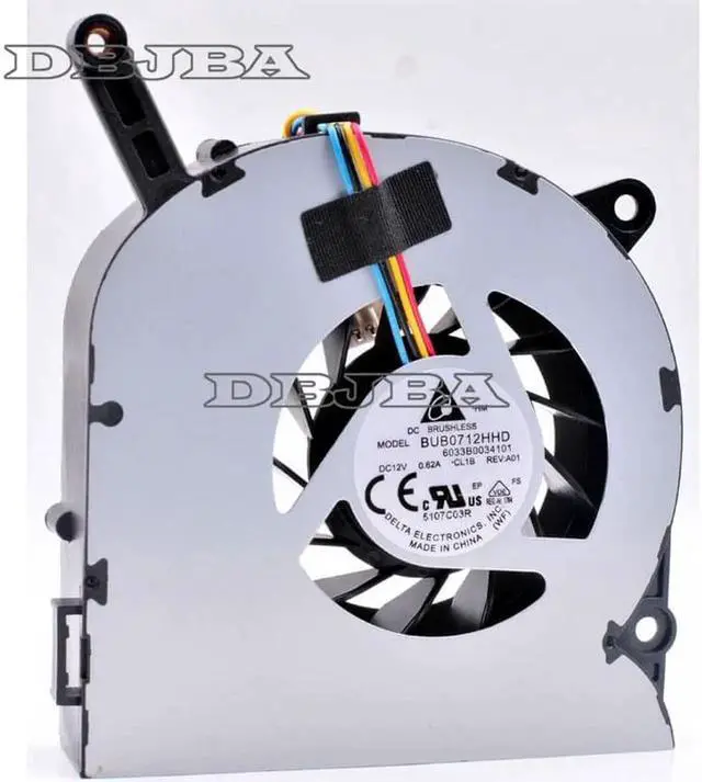 Alt view image 4 of 6 - Fan for BUB0712HHD 6033B0034101 DC12V 0.62A All-in-one Desktop Computer CPU Cooling Fan