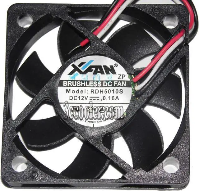 Main image of for XFAN RDH5010S 50*50*10mm DC Sleeve bearing Cooling fan with 12V 0.16A 3 Wires