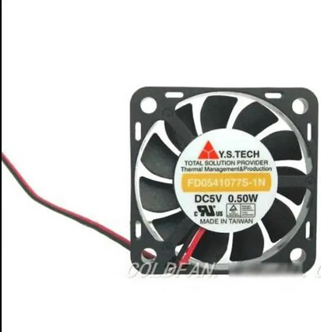Main image of for Y.S TECH 4007 FD0541077S-1N DC Cooling fan with 5V 0.5W 6200RPM 29.5dBA 2 Wires 2Pins Connector