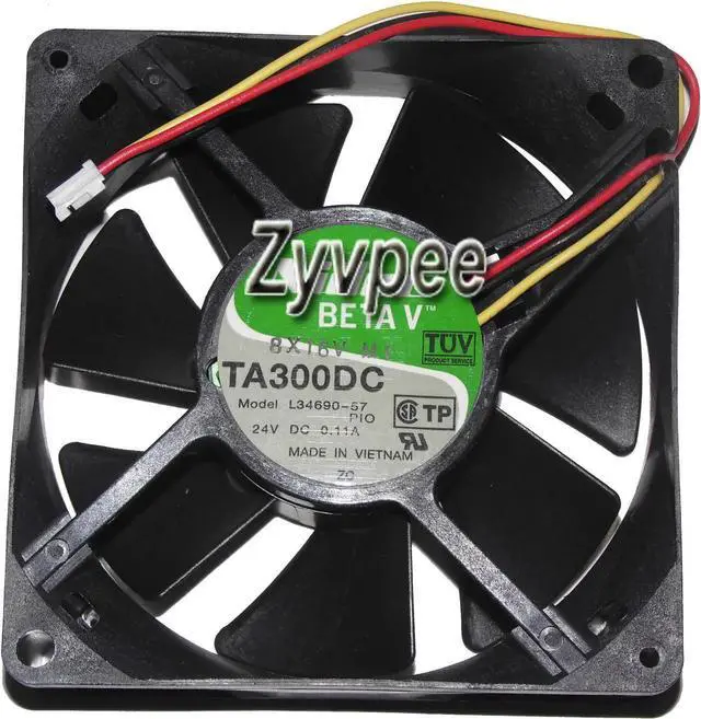 Main image of for Square Cooling Fan of NIDEC 8025 L34690-57 with 24V 0.11A 3-Wires