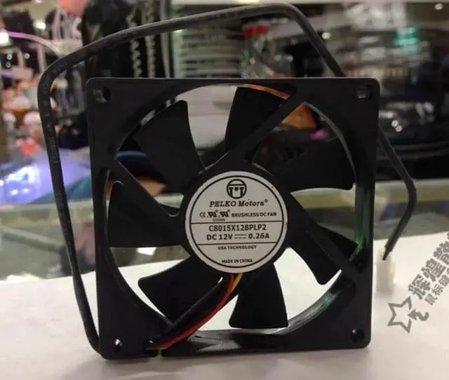 Alt view image 3 of 3 - for 8015 12V 0.26A 8CM C8015X12BPLP2 3-Wires Silence Cooling fan For Case