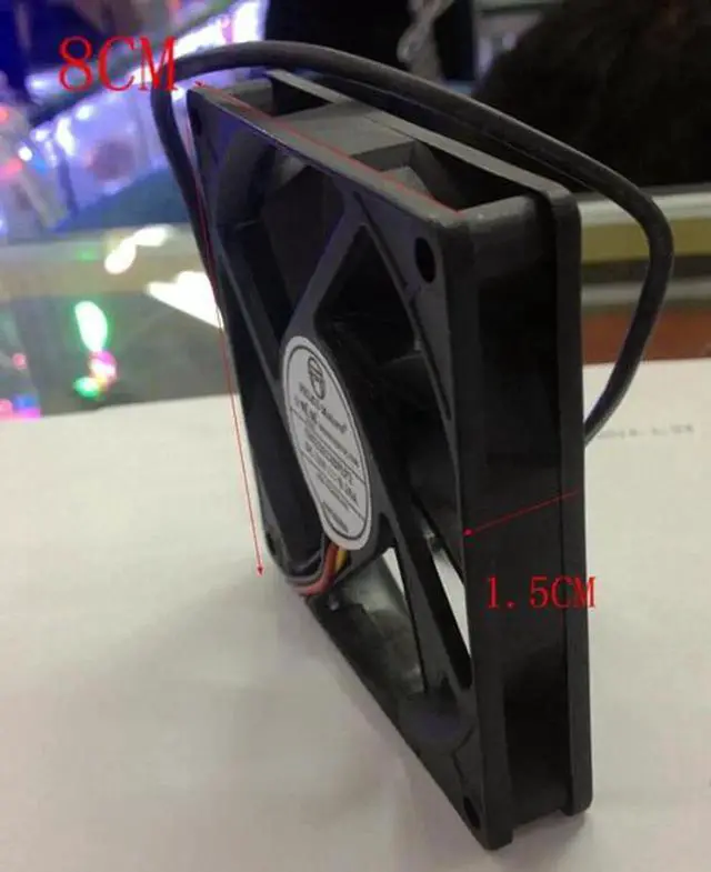 Alt view image 2 of 3 - for 8015 12V 0.26A 8CM C8015X12BPLP2 3-Wires Silence Cooling fan For Case