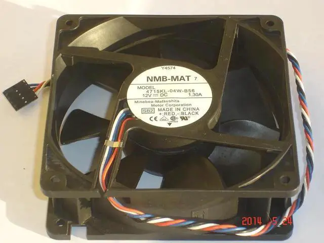 Main image of for DC Square Cooler of NMB 12038 4715KL-04W-B56 with 12V 1.3A 4-Wires PWM