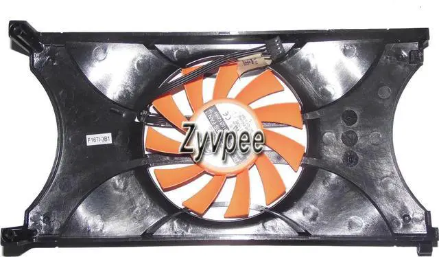 Main image of for Cooling Fan of Power Logic PLA08015S12HH For Video card with a black frame 12V 0.35A 4-Wires