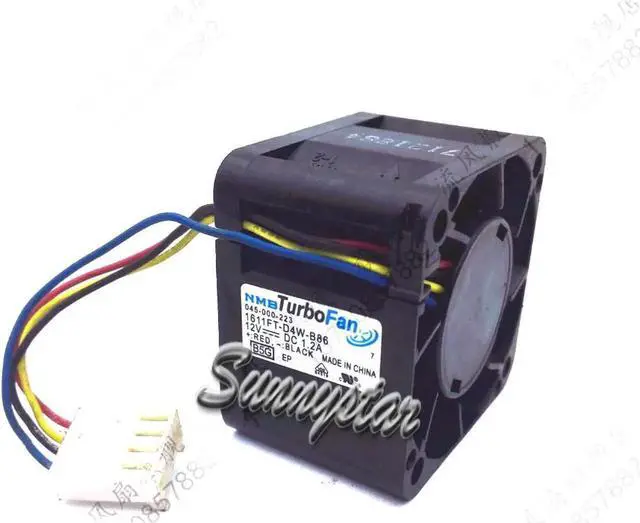 Main image of for NMB 4028 1611FT-D4W-B86 Turbo Fan with 12V 1.2Amp 4 Wires 4 Pins For Server