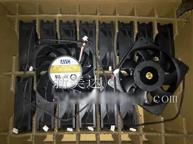 Alt view image 2 of 2 - for Original DB12738B48H P018 2 Balls Bearing Cooling fan with 48V 0.47A 4 Wires 4Pins 127X127X38MM
