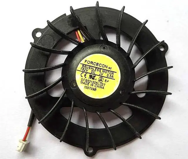 Main image of for Forcecon F82V DFS531205LC0T 5V 0.5A 3 Wires 3Pins Connector Fan for Dell Studio 1450 1457 1458 p03G Notebook