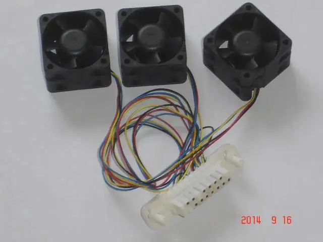 Alt view image 2 of 3 - for 3Pcs/Set Square Cooler of SUNON 4028 PMD1204PQB1-A with 12V 2.6W 4-Wires B1149-2FGN White connector