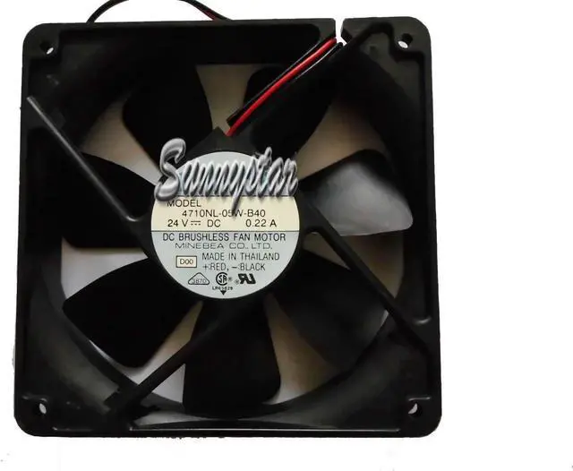 Alt view image 2 of 2 - for DC square Cooler of NMB 120*25mm 4710NL-05W-B40 with 24V 0.22A 2-Wires case power fan inverter converter cooler