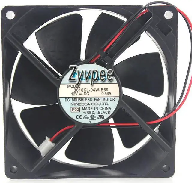 Main image of for DC square Cooler of NMB 9225 3610KL-04W-B69 with 12V 0.56A 2-Wires 2 Pins case cpu fan
