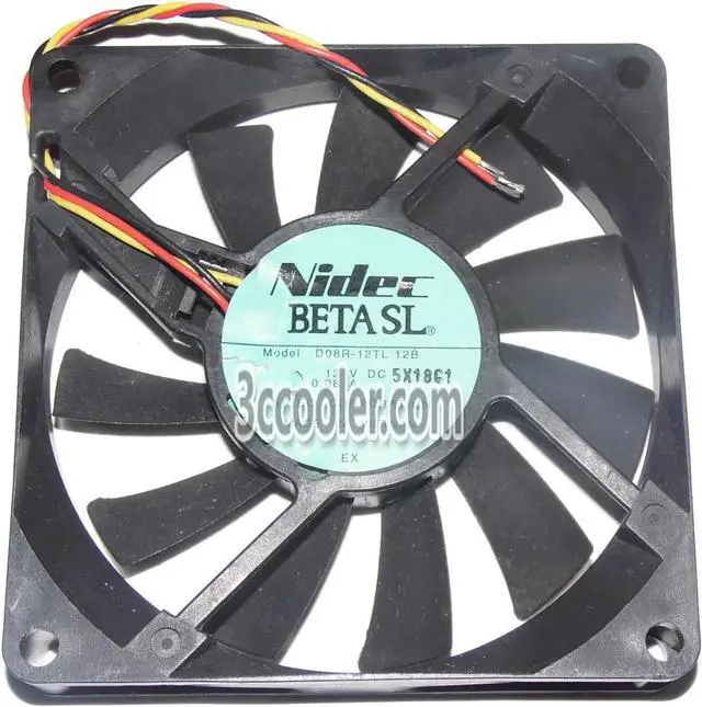 Main image of for NIDEC 8015 80*15mm D08R-12TL 12B 12V 0.08A 3Wires Case Fan 8CM cpu Cooler