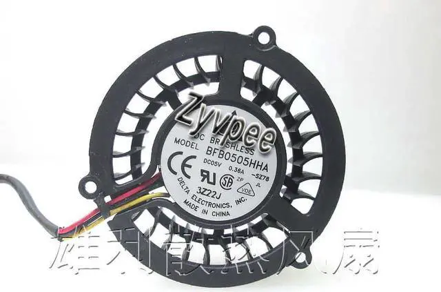 Main image of for DC Circular Cooler of Delta BFB0505HHA with 5V 0.36A 3-Wires For Notebook CPU