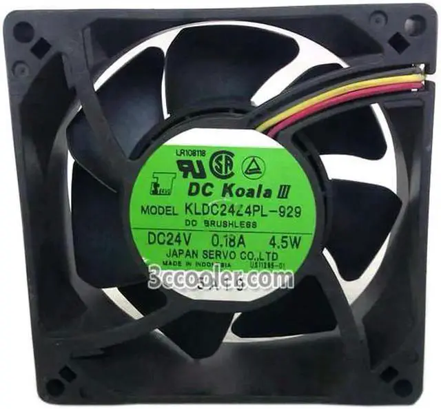 Main image of for Servo 9032 90*32mm KLDC24Z4PL-929 24V 0.18A 4.5W 3 Wires Case fan 9CM inverter server cooler