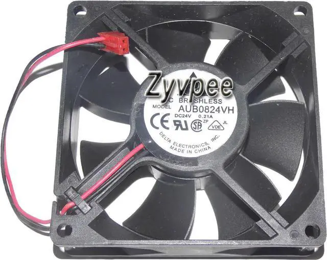 Main image of for DC Square Cooler of Delta 8025 AUB0824VH with 24V 0.21A 2 Wires 2 Pins 8CM inverter converter fan