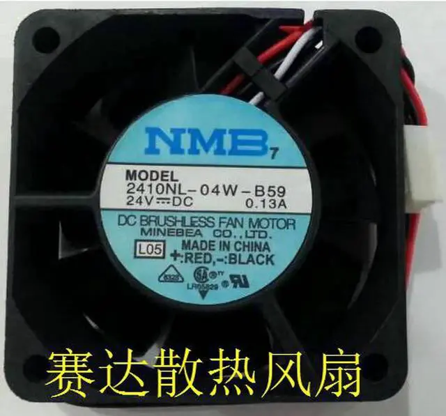 Main image of for DC square Cooler of NMB 60*25mm 2410NL-04W-B59 with 24V 0.13A 3-Wires 3 Pins case fan for inverter converter