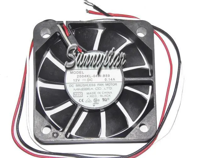 Main image of for DC Square Cooler of NMB 50*10mm 2004KL-04W-B59 with 12V 0.14A 3-Wires Case fan