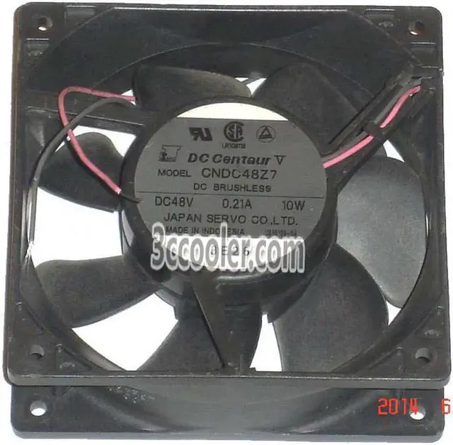 Alt view image 2 of 2 - for Servo 12cm 120*38mm CNDC48Z7 48V 0.21A 10W 2 Wires Case fan 12CM inverter server power cooler