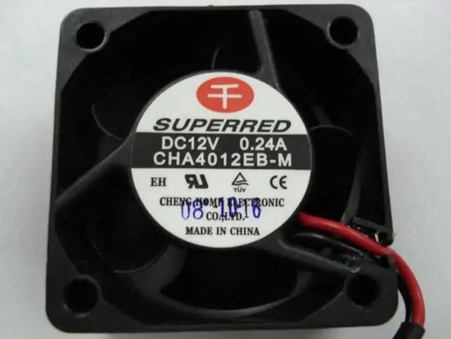 Main image of for Square Cooling fan of SUPERRED 4020 CHA4012EB-M with 12V 0.24A 2-Wires