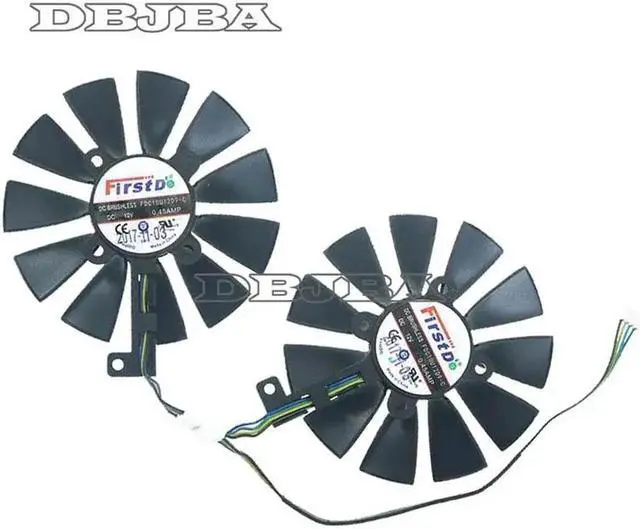 Alt view image 2 of 2 - FOR FDC10U12D9-C Graphics Fan For ASUS EXPEDITION RX580 RX570 EX--RX580 EX-RX570