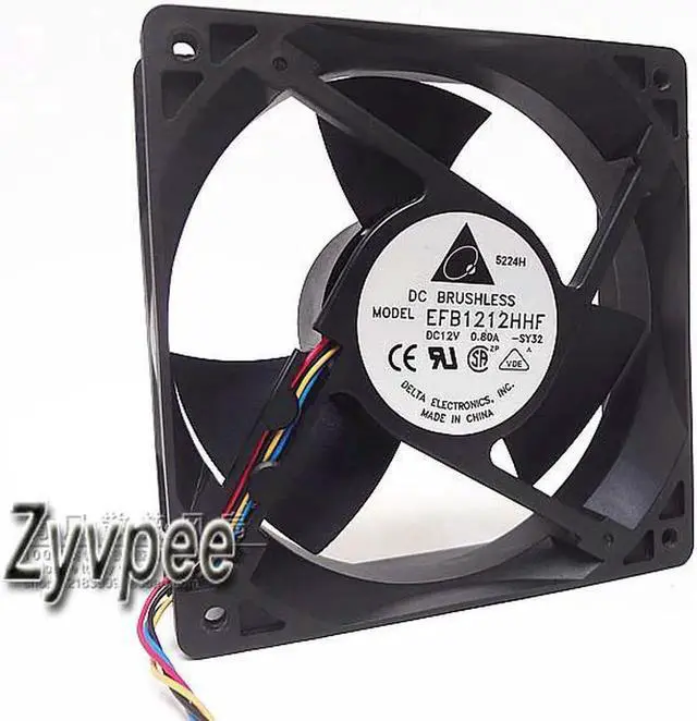 Main image of for DC square Cooler of Delta 12032 EFB1212HHF with 12V 0.8A 4-Wires